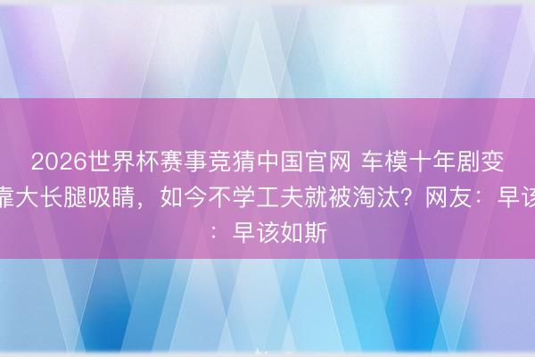 2026世界杯赛事竞猜中国官网 车模十年剧变！曾靠大长腿吸睛，如今不学工夫就被淘汰？网友：早该如斯