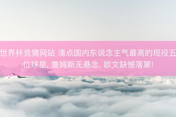 世界杯竞猜网站 清点国内东说念主气最高的现役五位球星， 詹姆斯无悬念， 欧文缺憾落第!